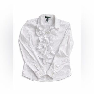 Ralph Lauren Classic White Cotton Shirt Size L
